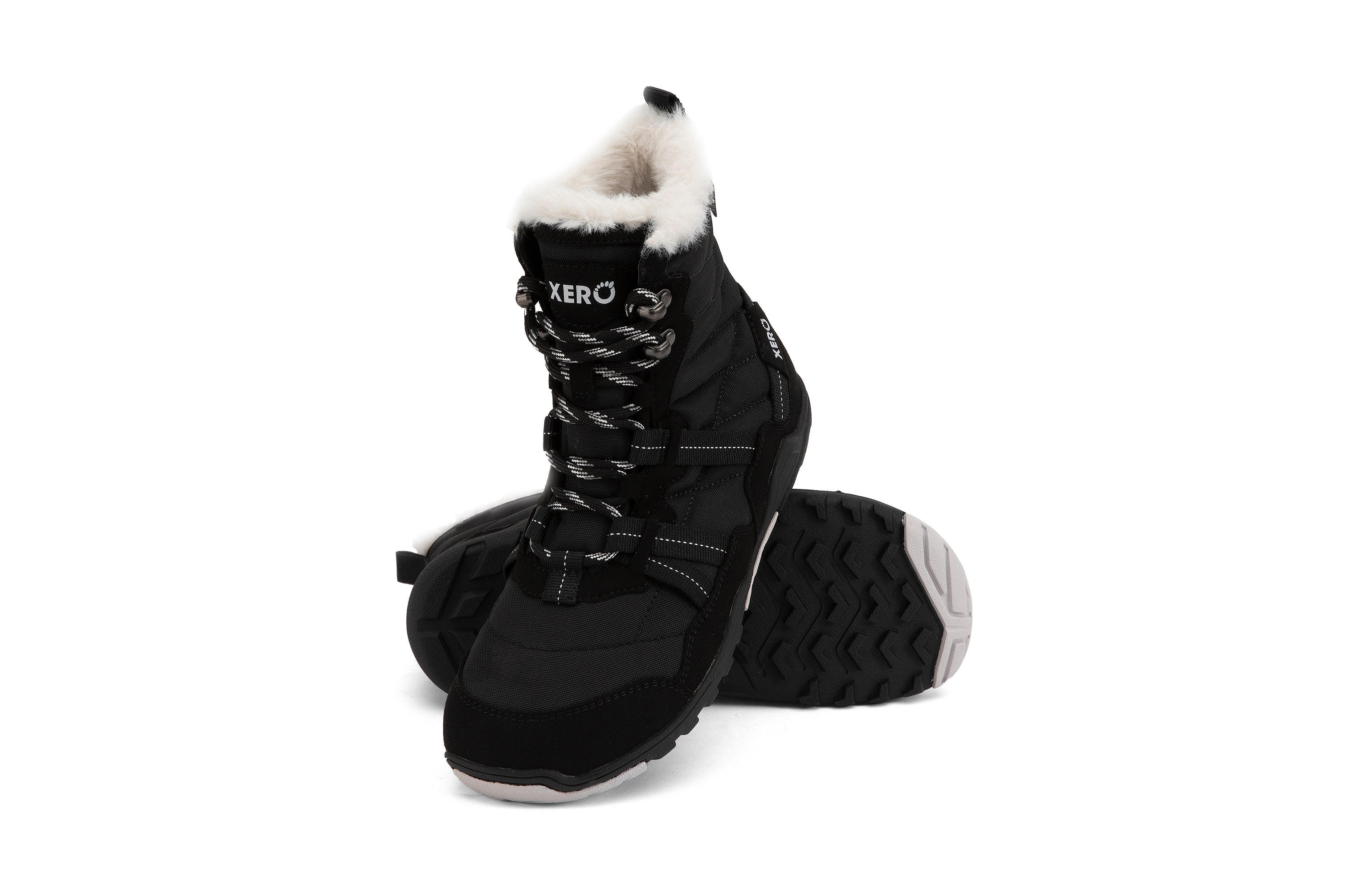 Xero Shoes Alpine Womens barfods vinterstøvler til kvinder i farven black, par