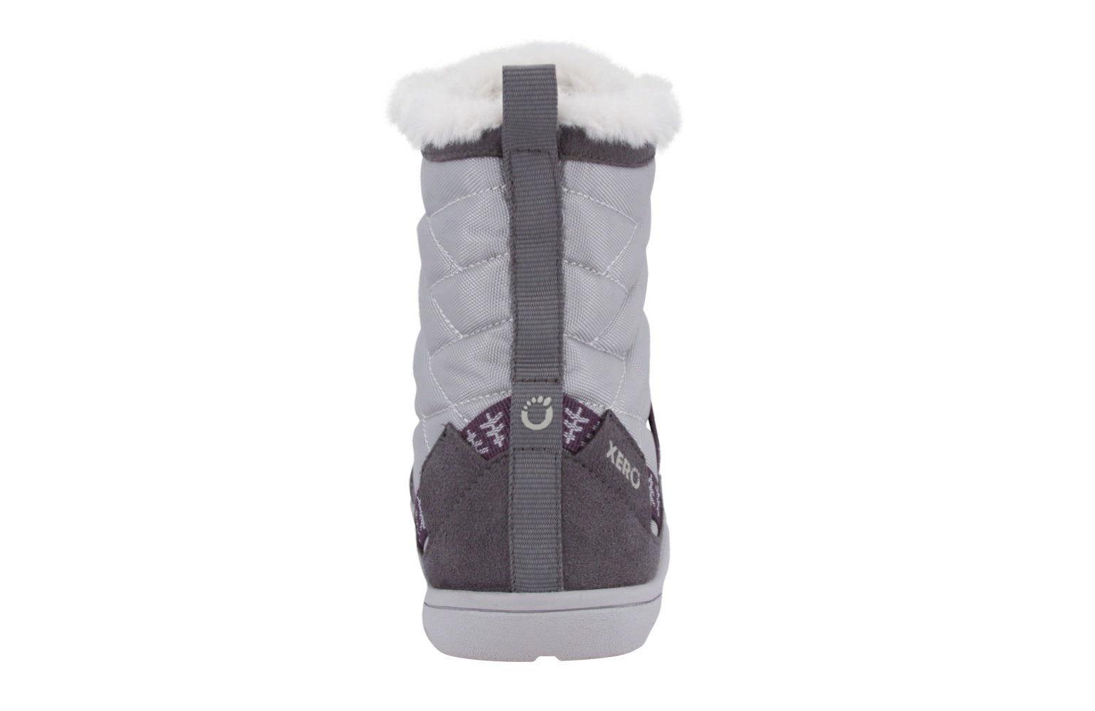Xero Shoes Alpine Womens barfods vinterstøvler til kvinder i farven frost, bagfra