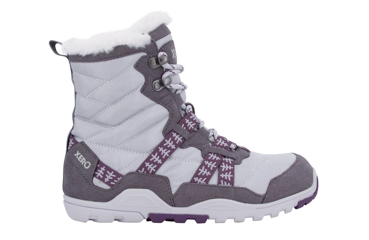 Xero Shoes Alpine Womens barfods vinterstøvler til kvinder i farven frost, yderside