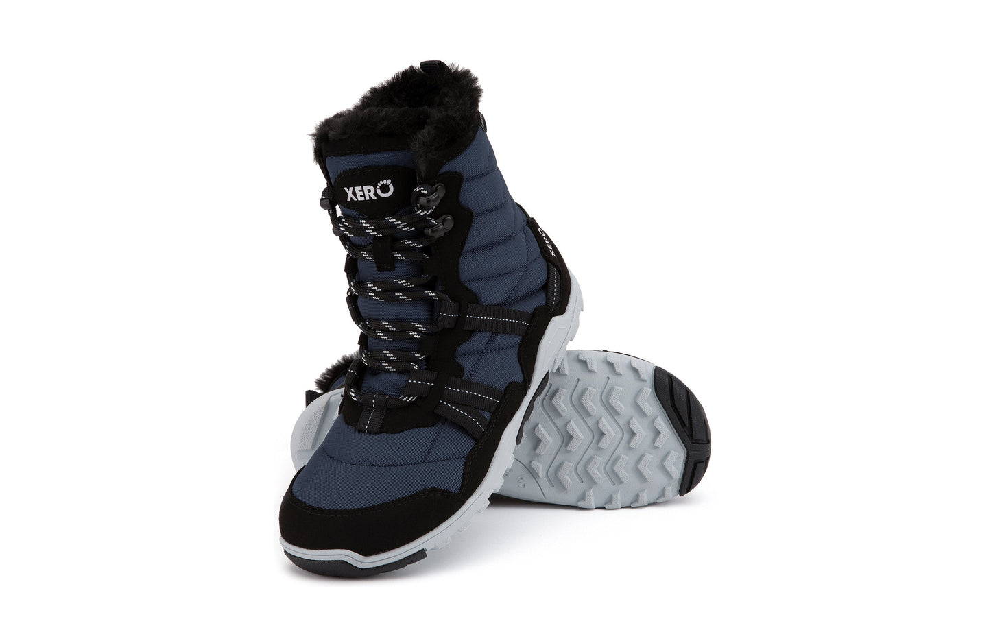 Xero Shoes Alpine Womens barfods vinterstøvler til kvinder i farven navy / black, par