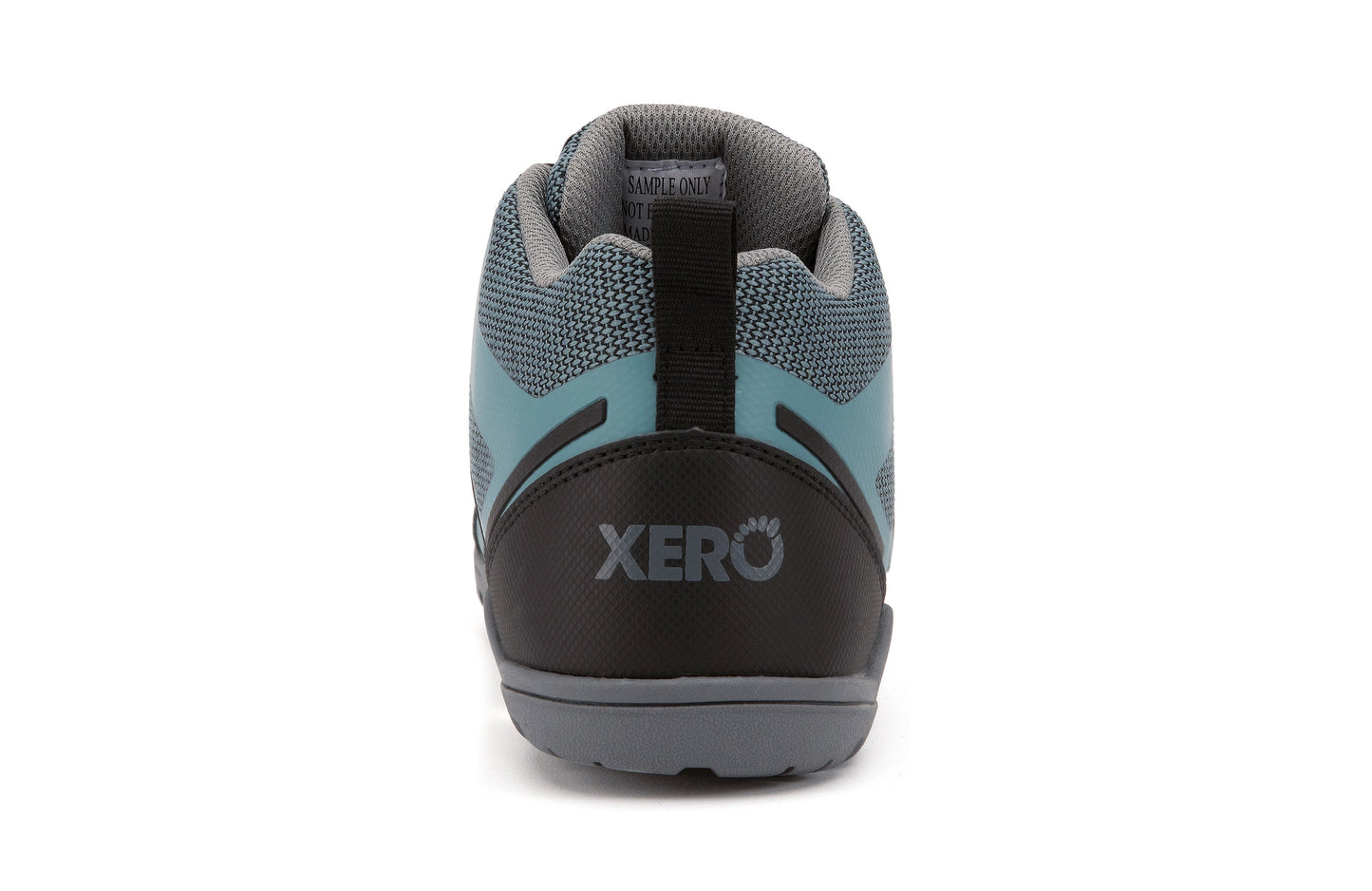 Xero Shoes Daylite Hiker Fusion Womens barfods vandrestøvler til kvinder i farven arctic blue / asphalt, bagfra