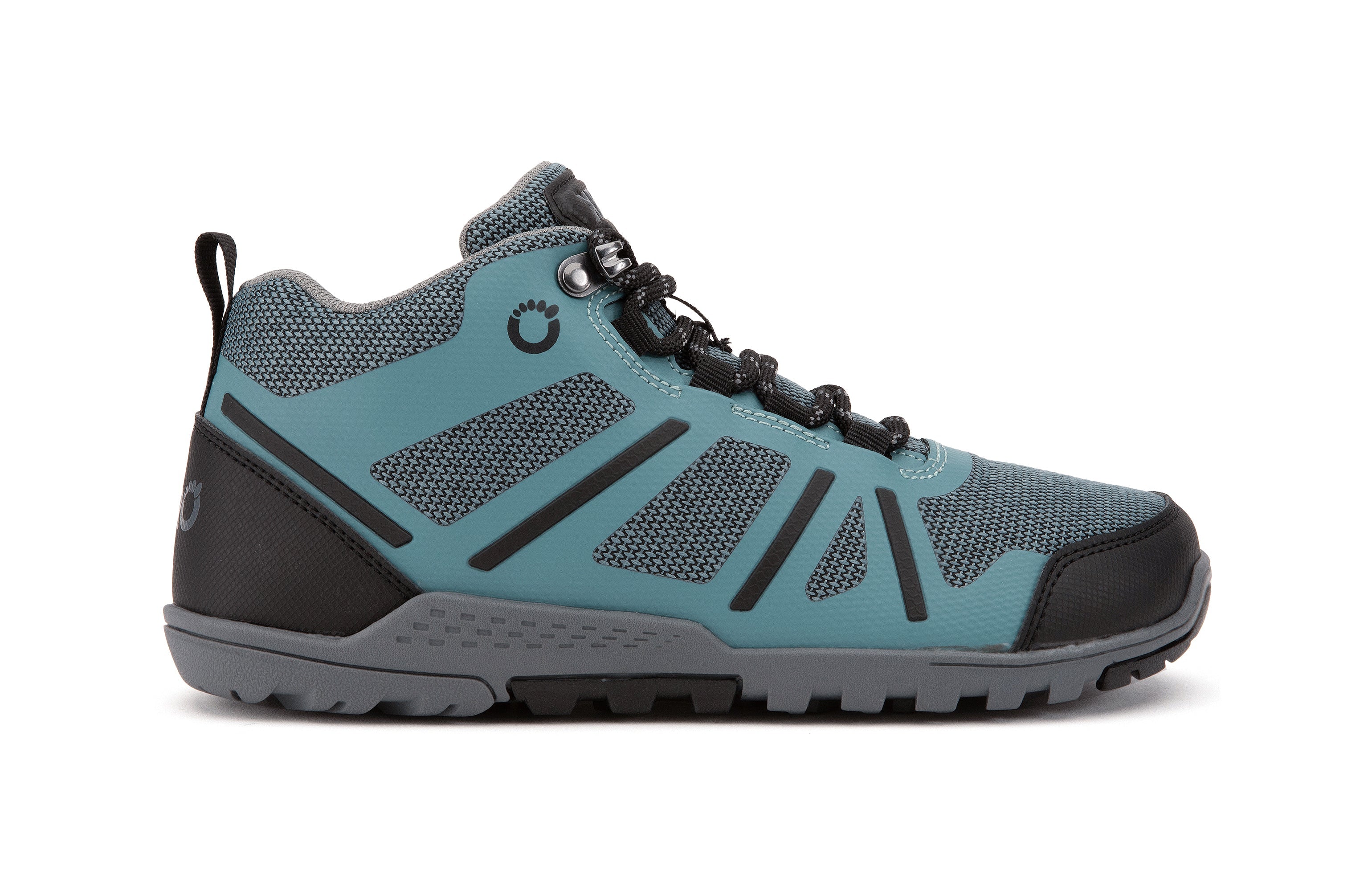 Xero Shoes Daylite Hiker Fusion Womens barfods vandrestøvler til kvinder i farven arctic blue / asphalt, yderside
