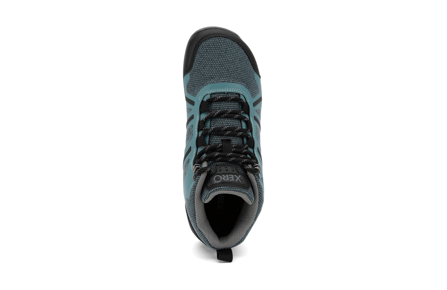 Xero Shoes Daylite Hiker Fusion Womens barfods vandrestøvler til kvinder i farven arctic blue / asphalt, top