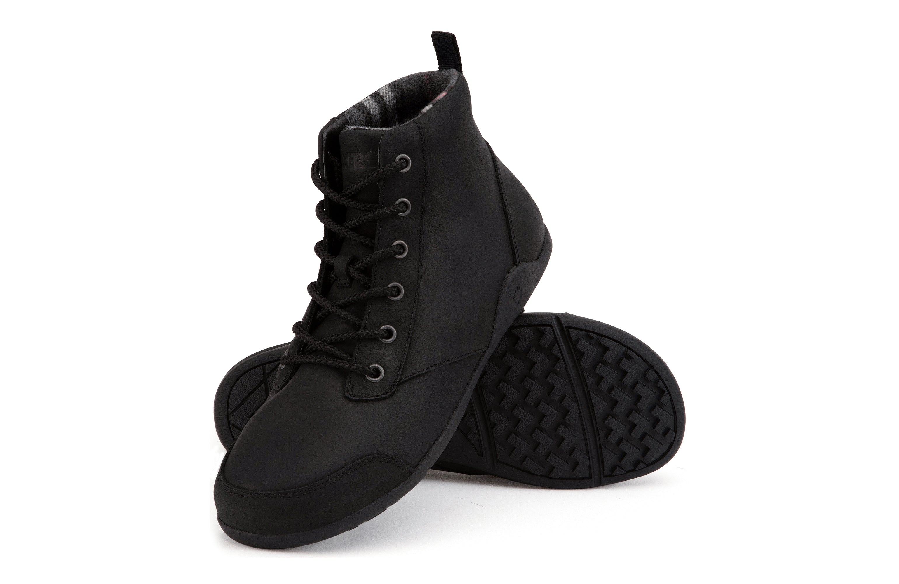 Xero Shoes Denver Leather barfods vinterstøvler til mænd i farven black, par