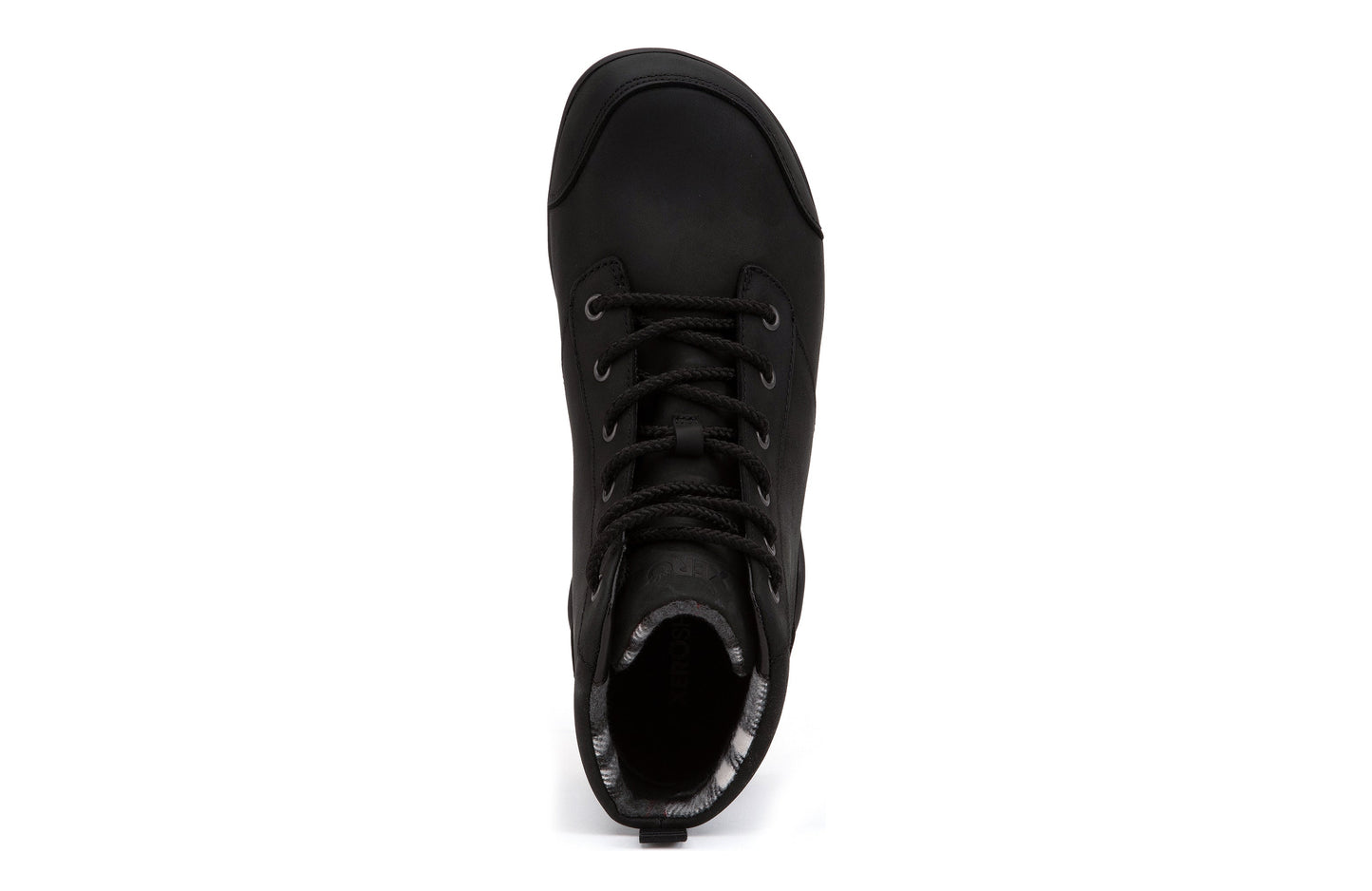 Xero Shoes Denver Leather barfods vinterstøvler til mænd i farven black, top