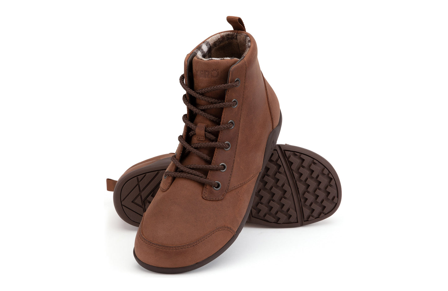 Xero Shoes Denver Leather barfods vinterstøvler til mænd i farven brown, par
