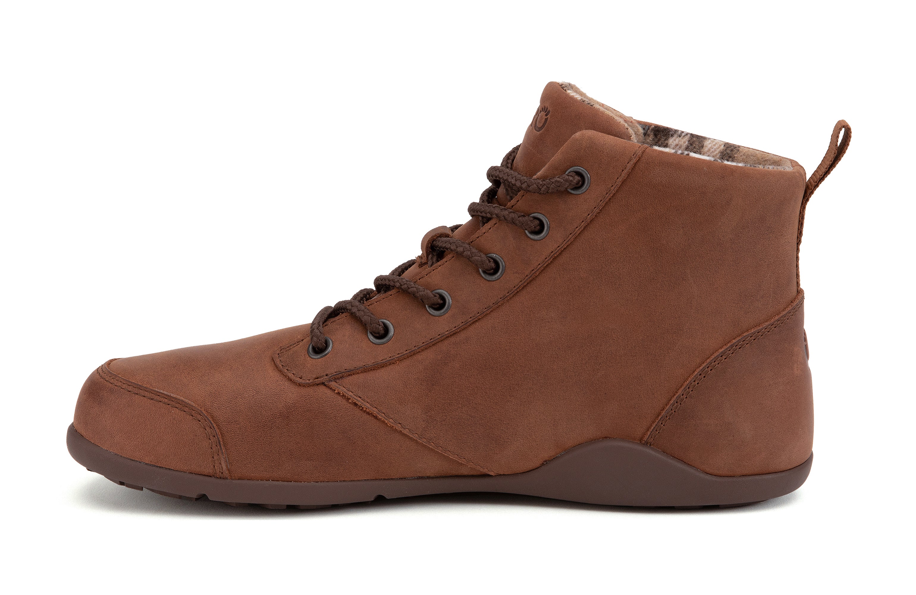 Xero Shoes Denver Leather barfods vinterstøvler til mænd i farven brown, inderside