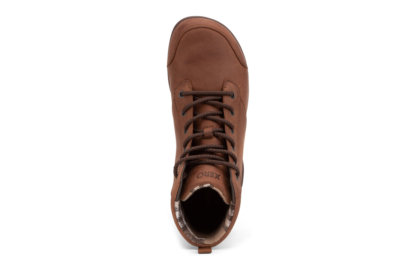 Xero Shoes Denver Leather barfods vinterstøvler til mænd i farven brown, top