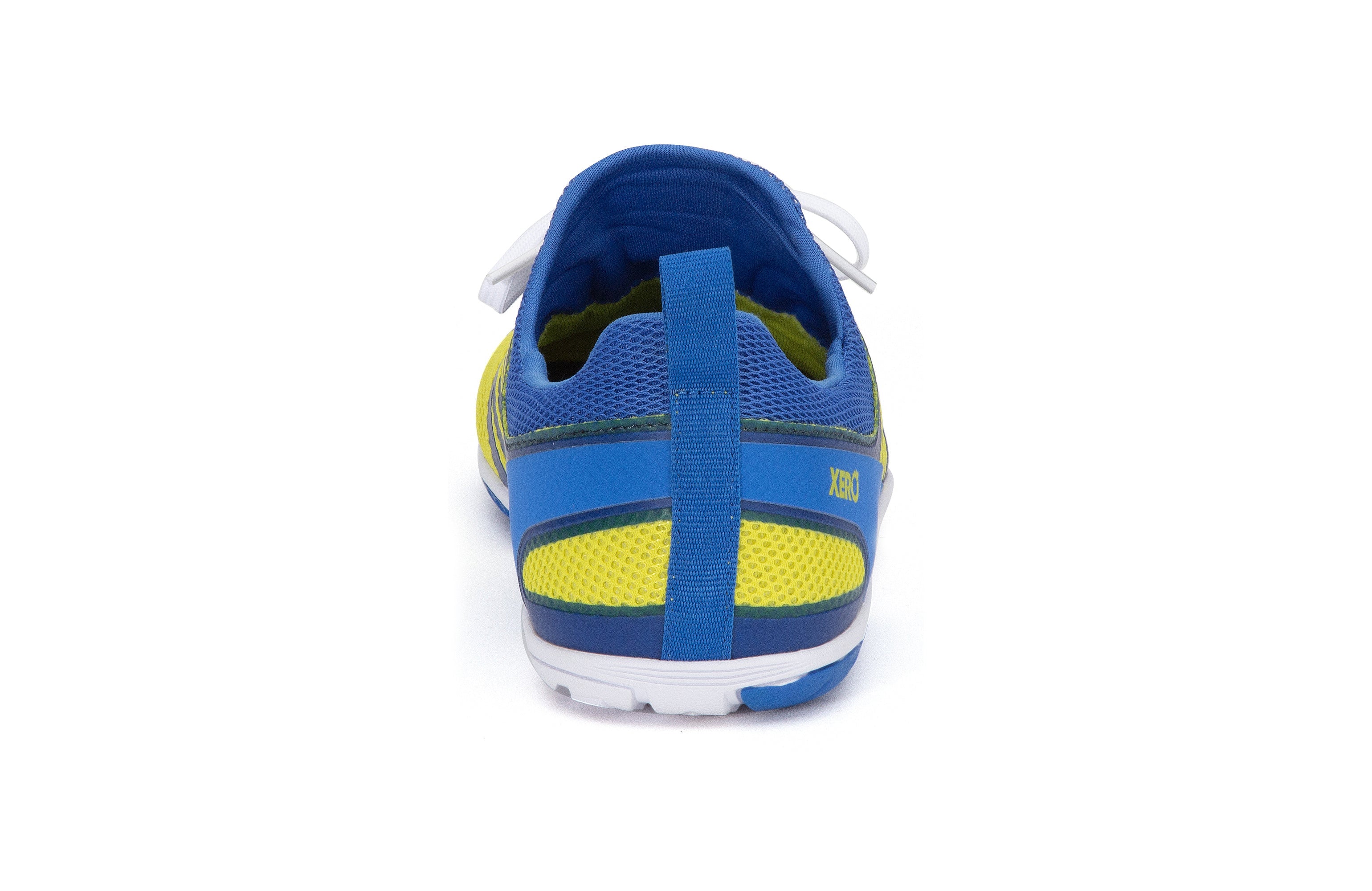 Xero Shoes Forza Runner Mens barfods løbesko til mænd i farven victory blue / sulphur, bagfra