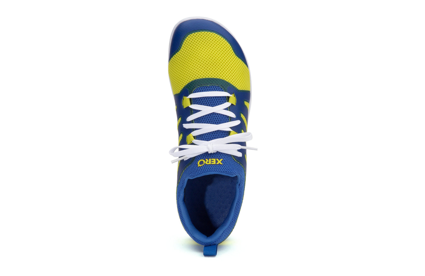 Xero Shoes Forza Runner Mens barfods løbesko til mænd i farven victory blue / sulphur, top
