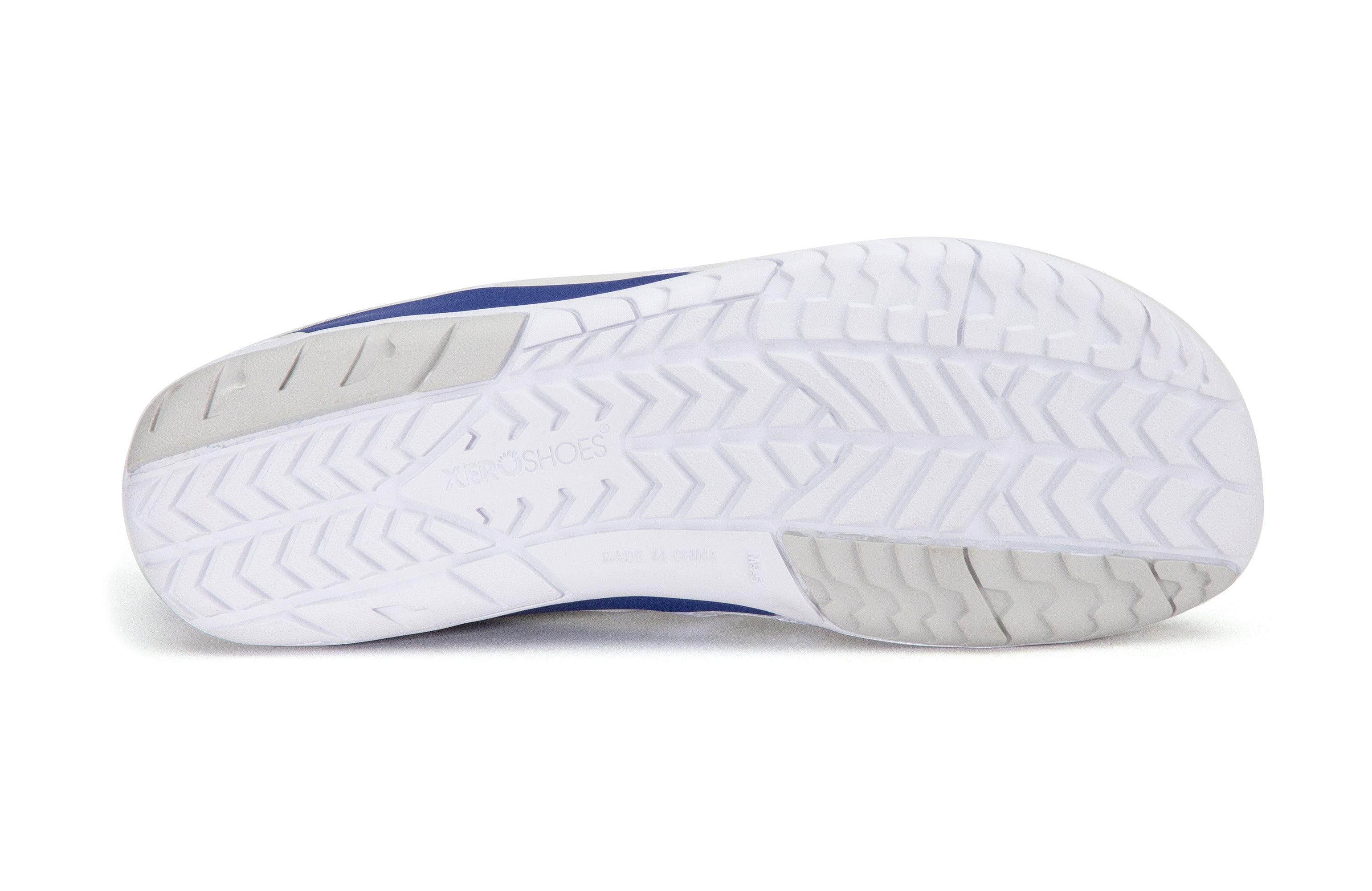 Xero Shoes Forza Runner Mens barfods løbesko til mænd i farven white / sodalite blue, saal