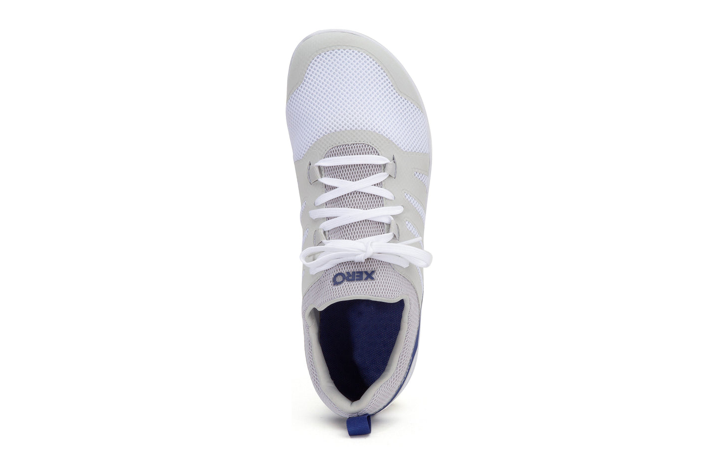 Xero Shoes Forza Runner Mens barfods løbesko til mænd i farven white / sodalite blue, top