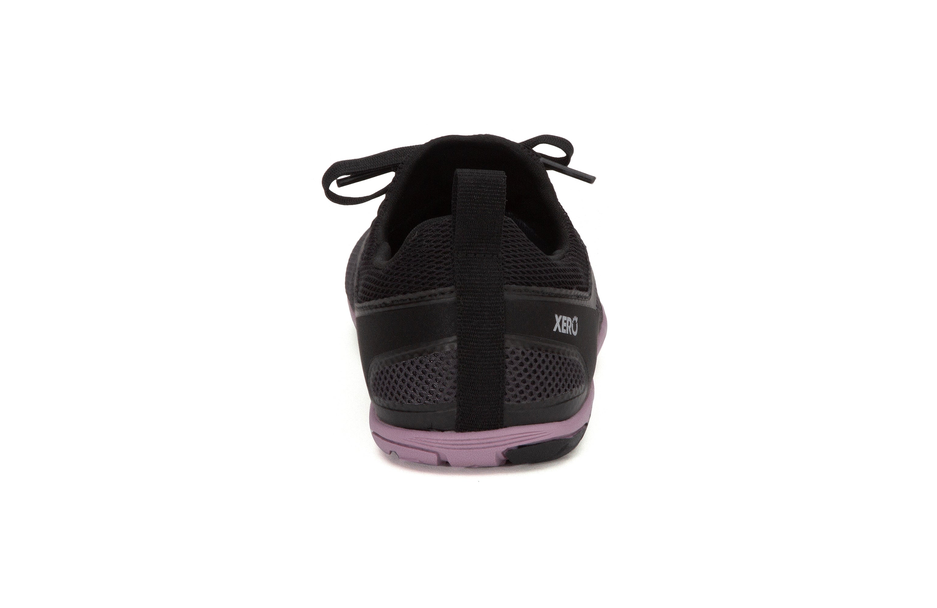 Xero Shoes Forza Runner Womens barfods løbesko til kvinder i farven black/elderberry, bagfra