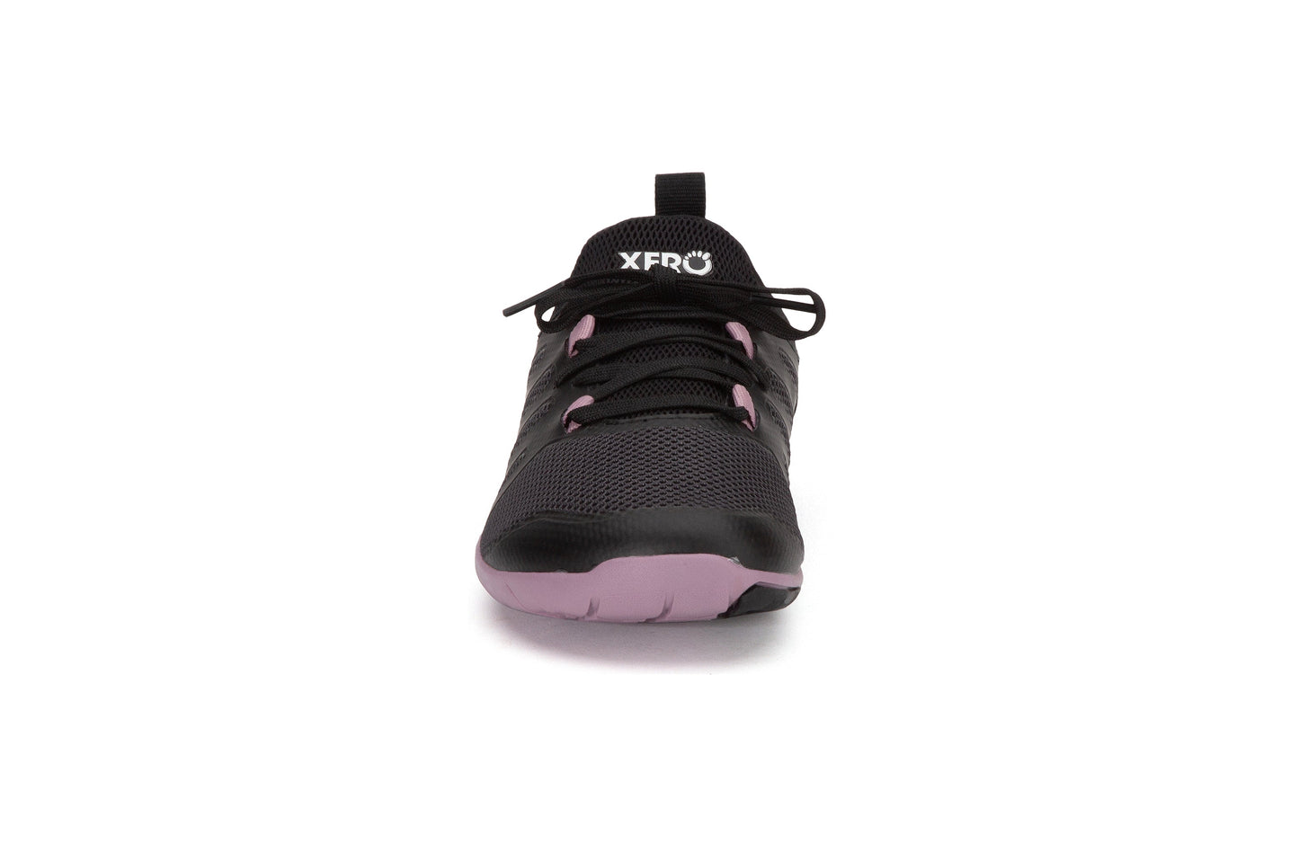 Xero Shoes Forza Runner Womens barfods løbesko til kvinder i farven black/elderberry, forfra