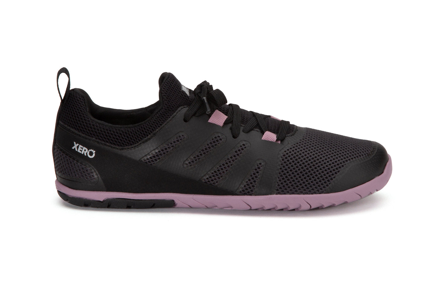 Xero Shoes Forza Runner Womens barfods løbesko til kvinder i farven black/elderberry, yderside