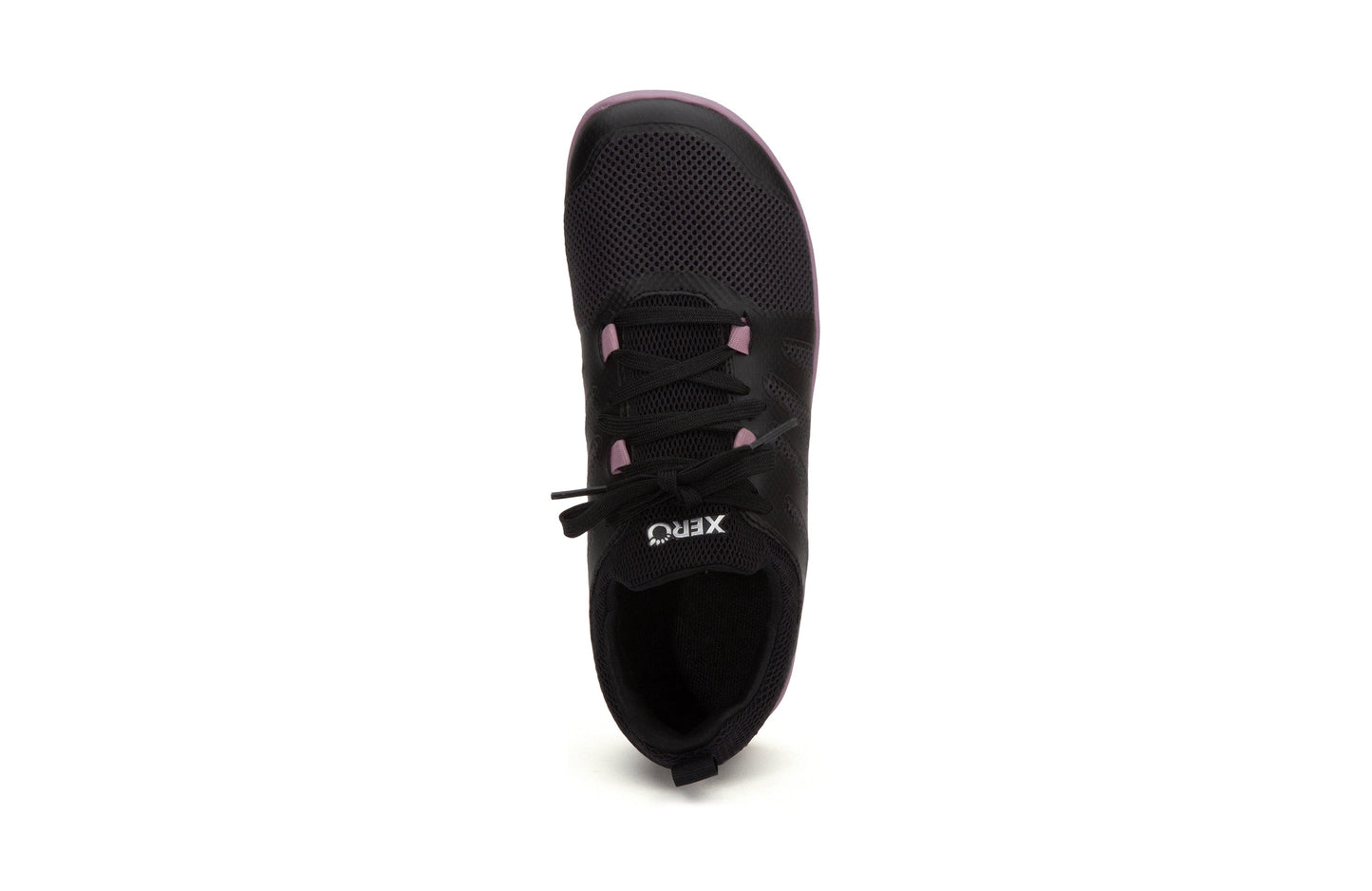 Xero Shoes Forza Runner Womens barfods løbesko til kvinder i farven black/elderberry, top