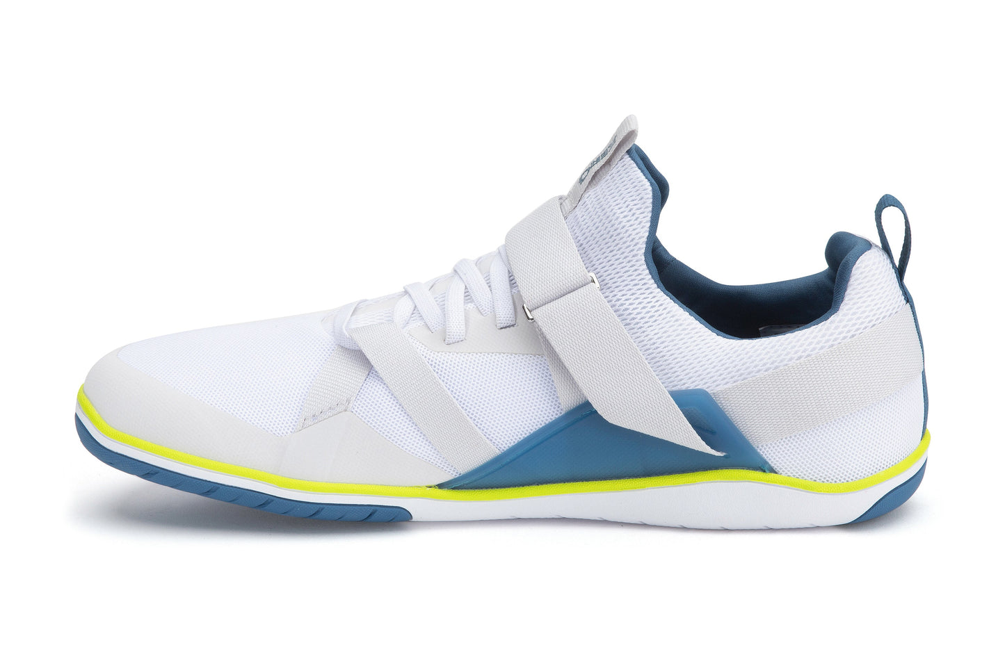 Xero Shoes Forza Trainer Mens barfods træningssko til mænd i farven white / blue sapphire, inderside