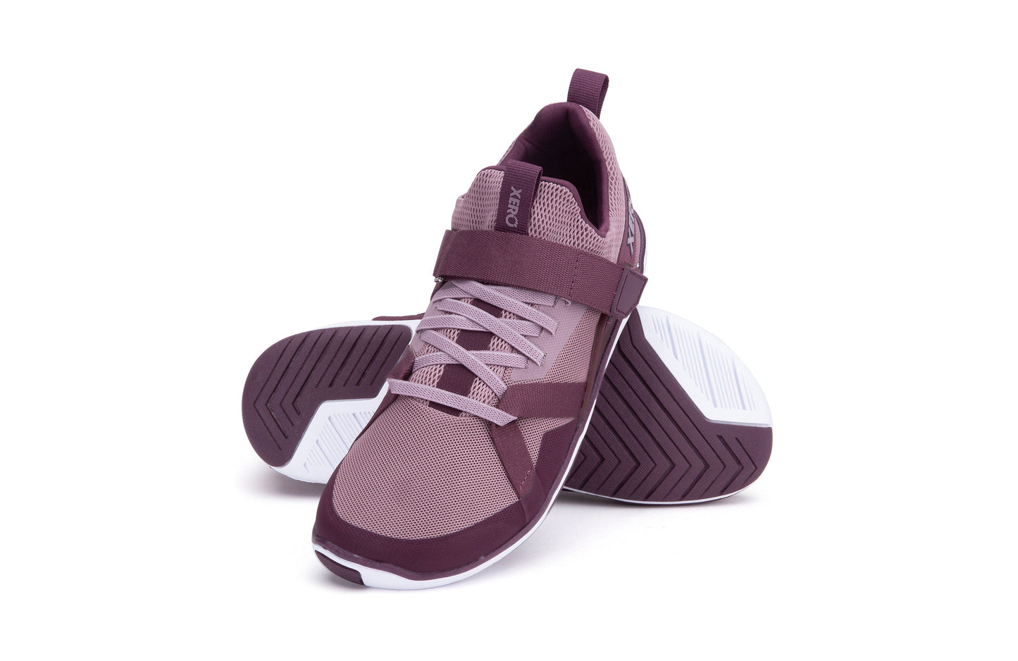Xero Shoes Forza Trainer Womens barfods træningssko til kvinder i farven elderberry / fig, par