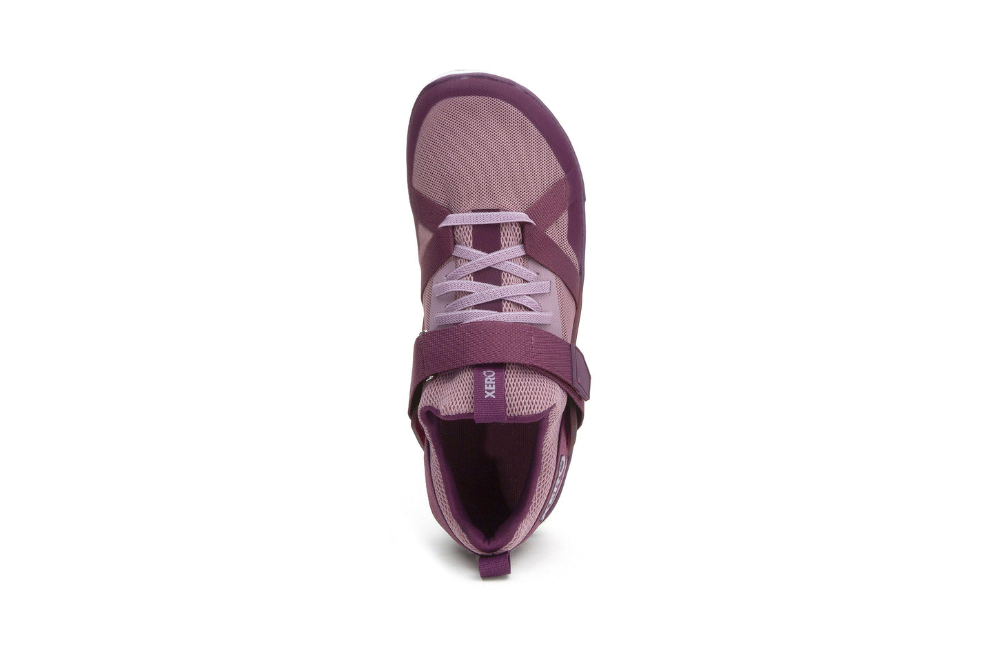 Xero Shoes Forza Trainer Womens barfods træningssko til kvinder i farven elderberry / fig, top