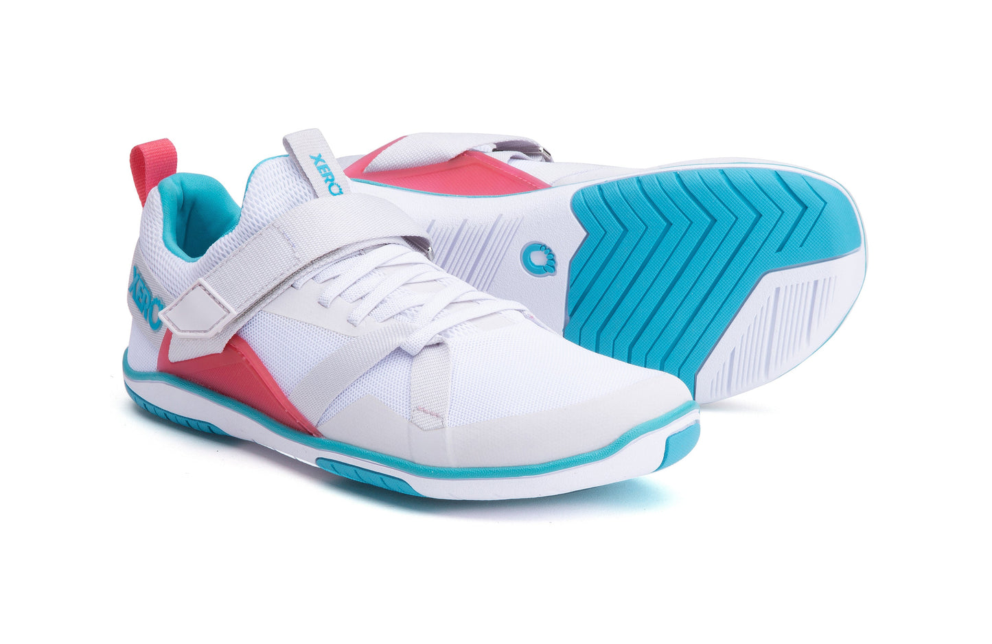 Xero Shoes Forza Trainer Womens barfods træningssko til kvinder i farven white / scuba blue, par