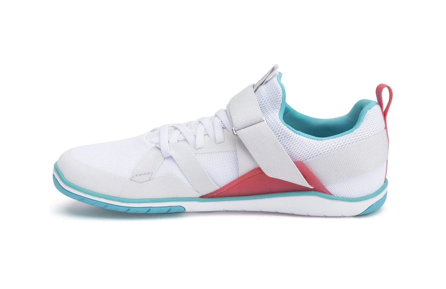 Xero Shoes Forza Trainer Womens barfods træningssko til kvinder i farven white / scuba blue, inderside