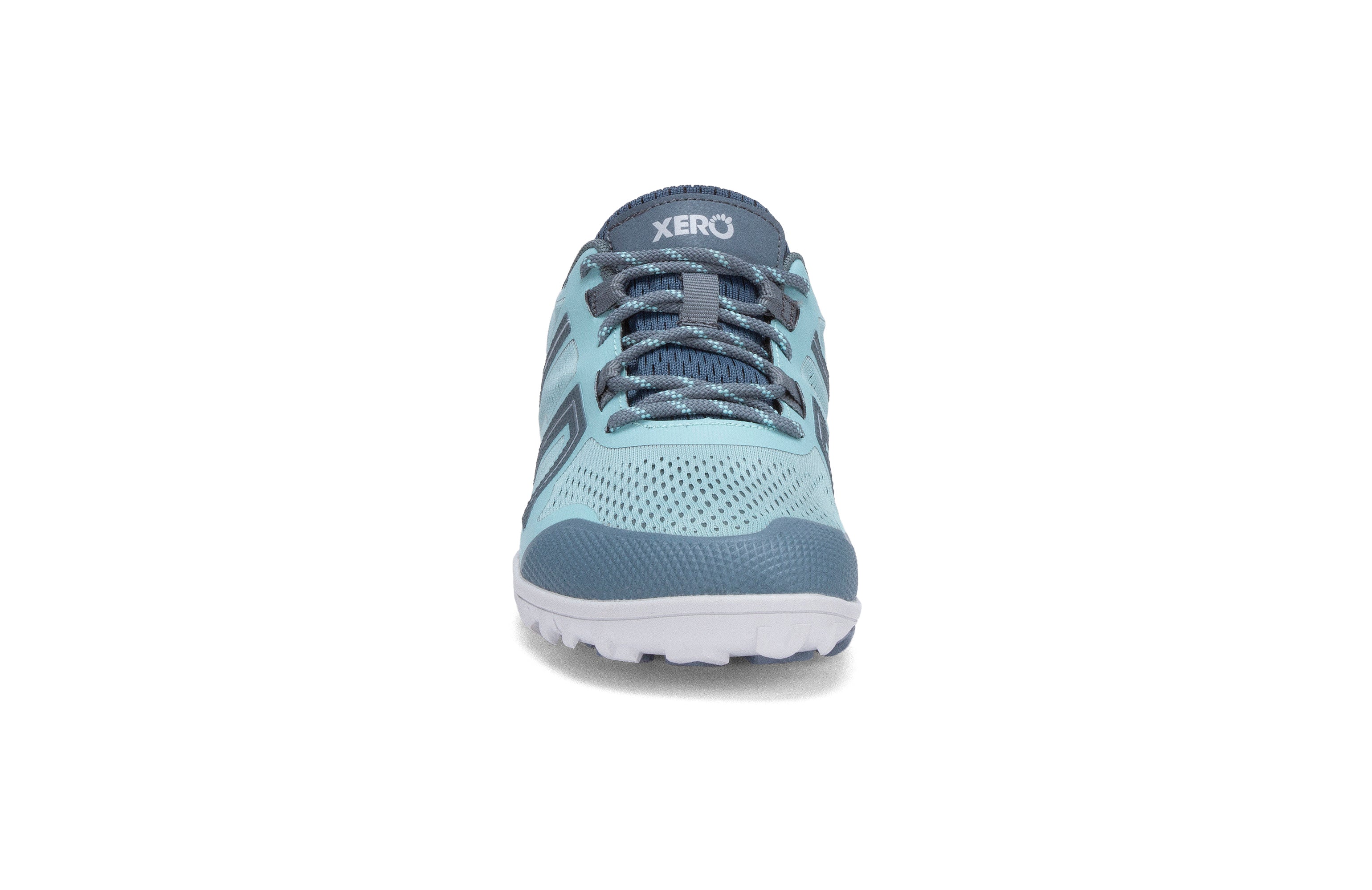 Xero Shoes Mesa Trail barfods trailsko til kvinder i farven turquoise, forfra