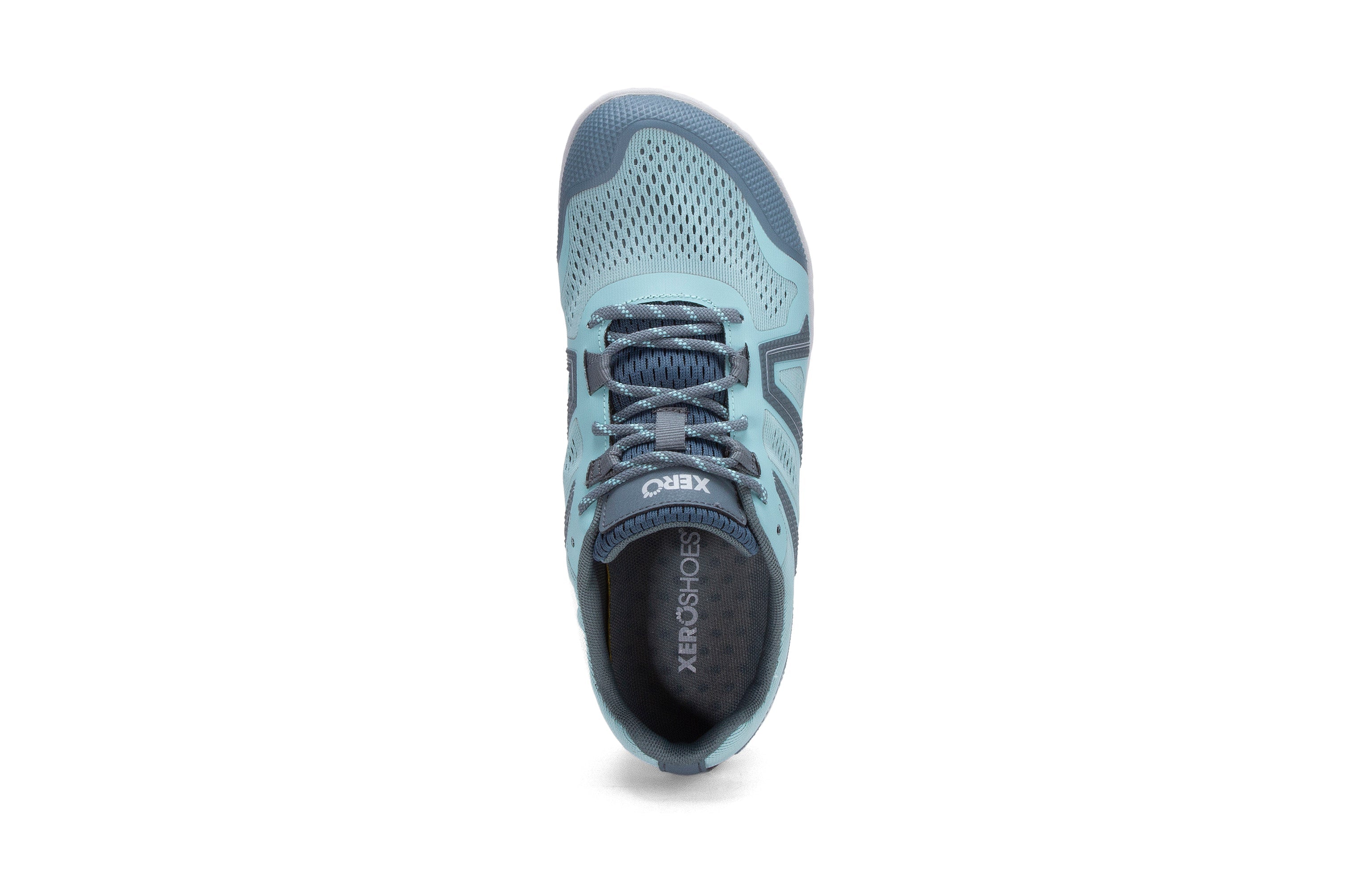 Xero Shoes Mesa Trail barfods trailsko til kvinder i farven turquoise, top