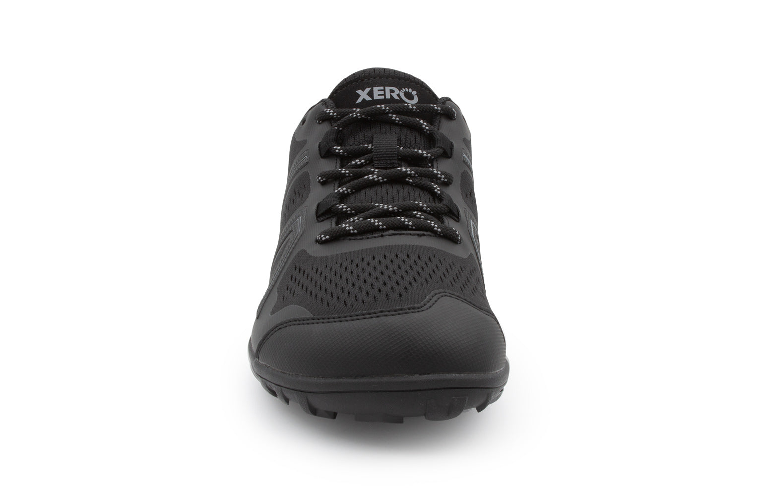 Xero Shoes Mesa Trail barfods trailsko til kvinder i farven black, forfra