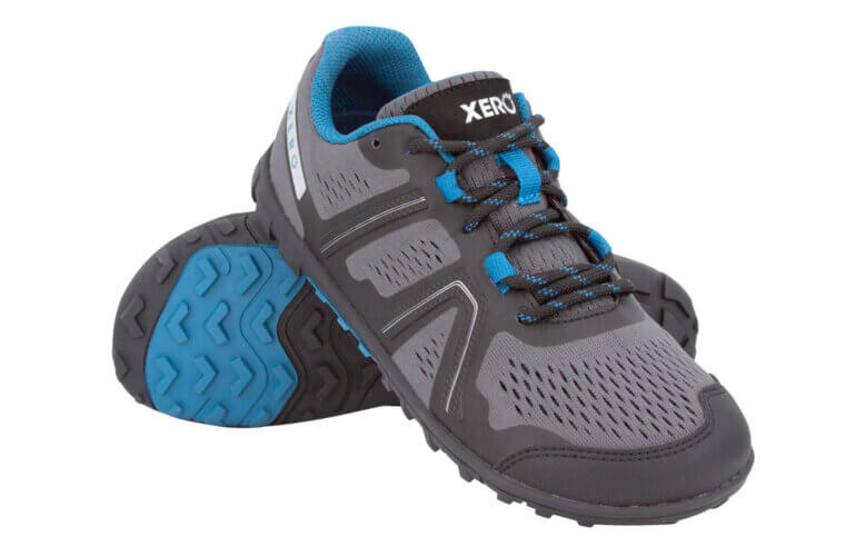 Xero Shoes Mesa Trail barfods trailsko til kvinder i farven dark gray sapphire, par