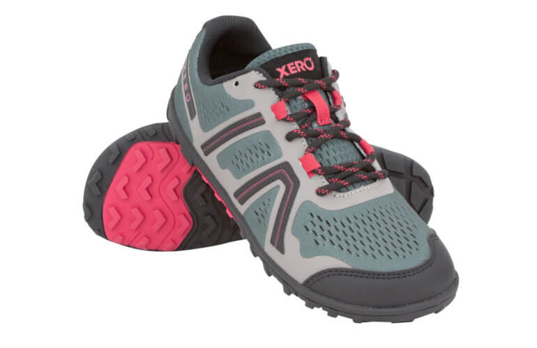 Xero Shoes Mesa Trail barfods trailsko til kvinder i farven juniper, par