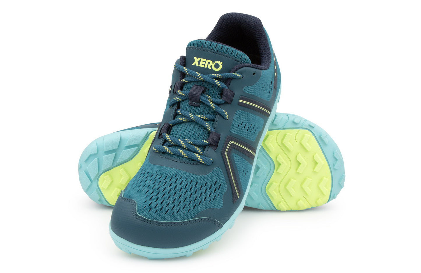 Xero Shoes Mesa Trail barfods trailsko til kvinder i farven lagoon, par