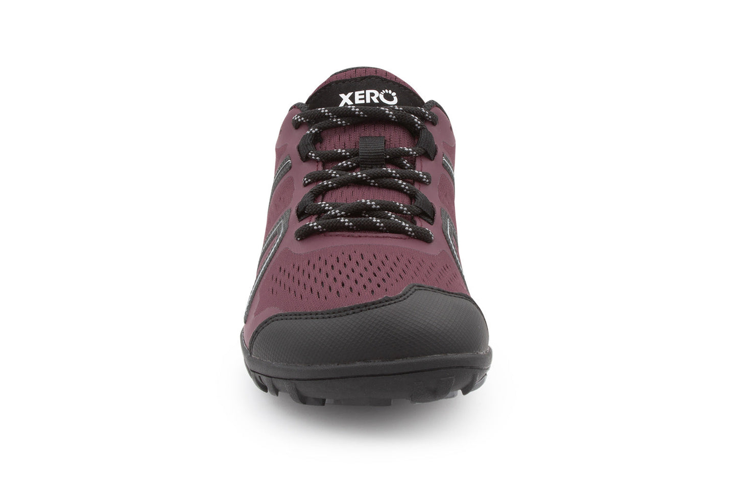 Xero Shoes Mesa Trail barfods trailsko til kvinder i farven muddy rose, forfra