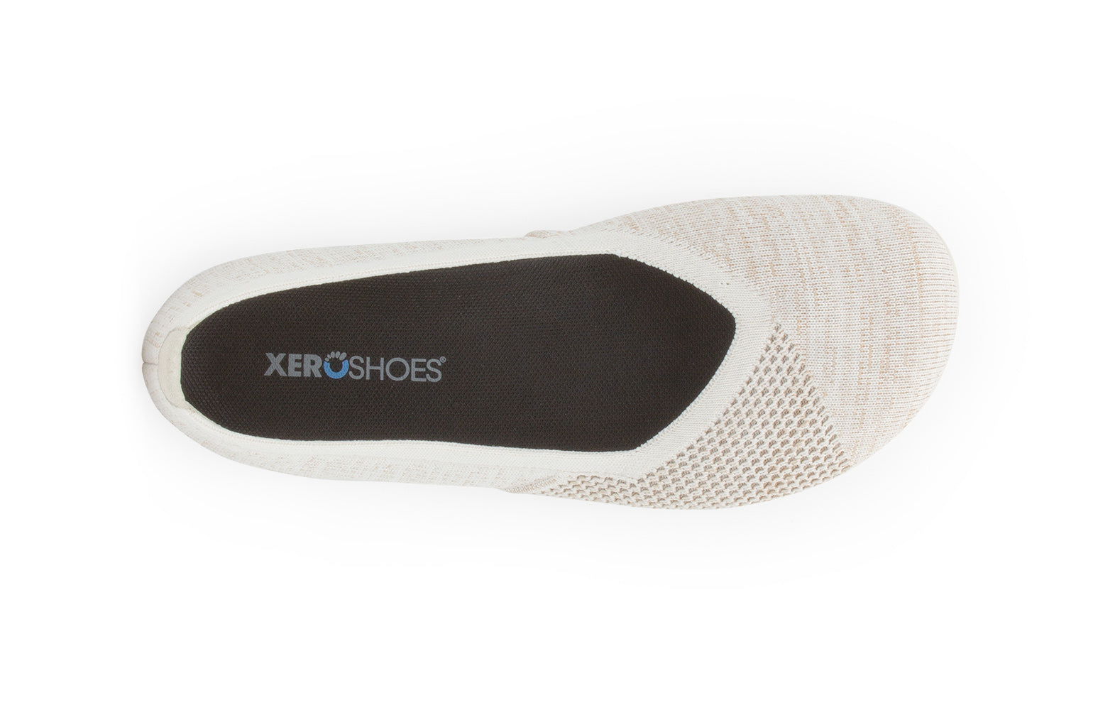 Xero Shoes Phoenix Knit Womens barfods ballerinaer til kvinder i farven cream, top