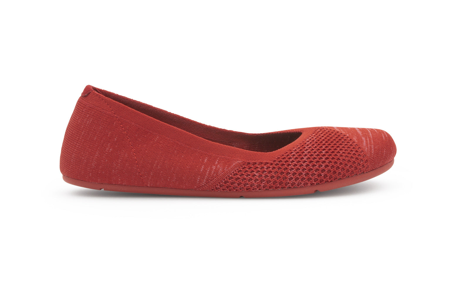 Xero Shoes Phoenix Knit Womens barfods ballerinaer til kvinder i farven red, yderside