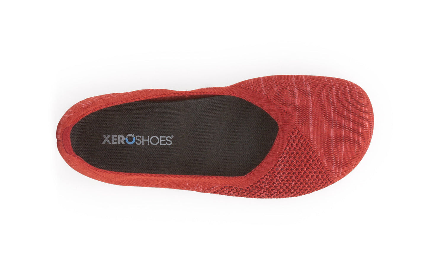 Xero Shoes Phoenix Knit Womens barfods ballerinaer til kvinder i farven red, top