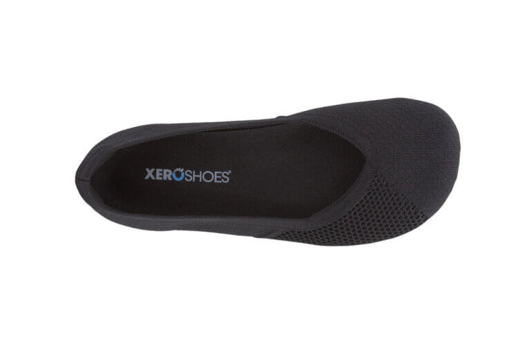 Xero Shoes Phoenix Knit Womens barfods ballerinaer til kvinder i farven black, top