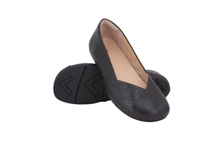 Xero Shoes Phoenix Leather barfods ballerinaer til kvinder i farven black, par