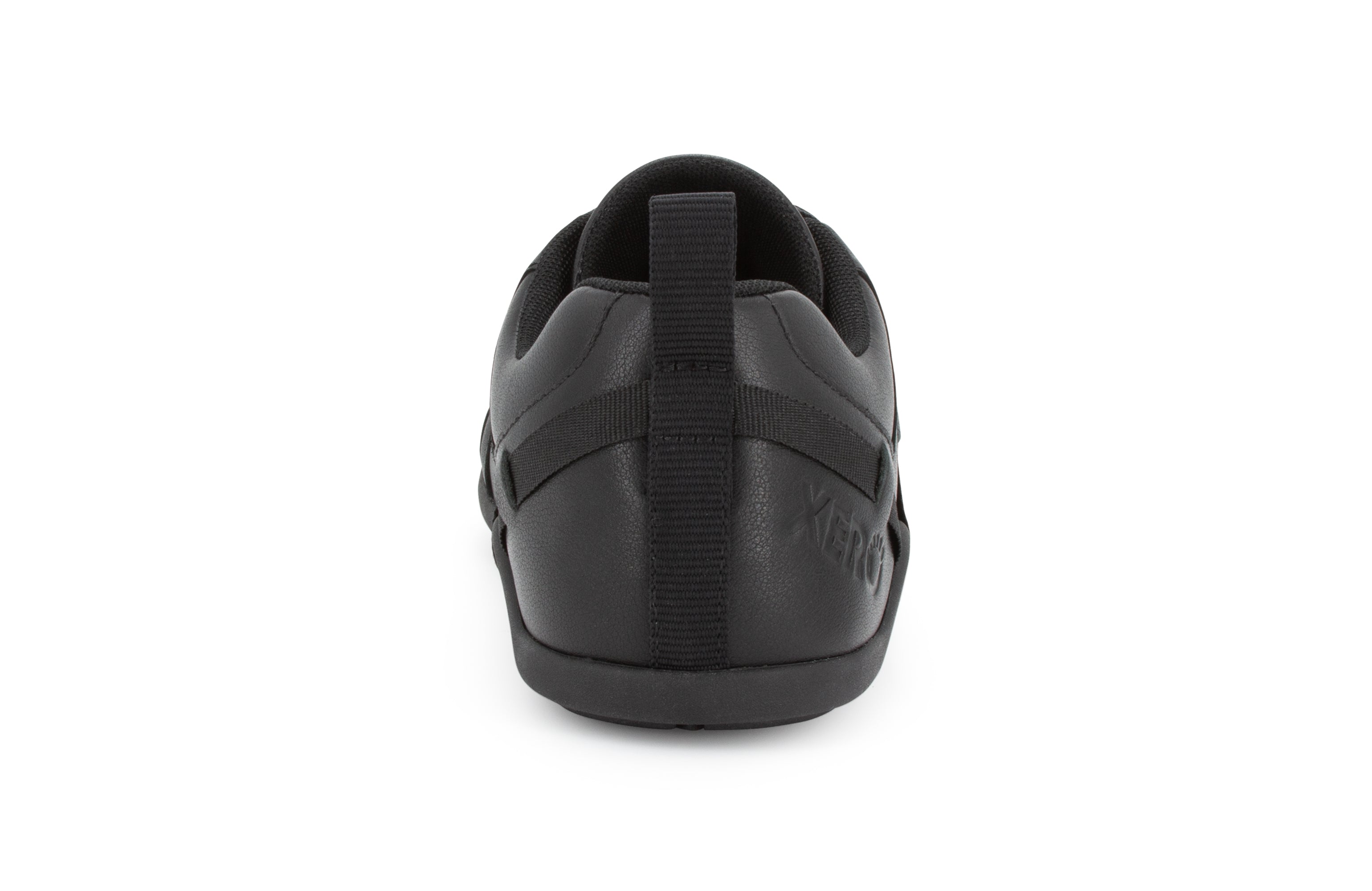 Xero Shoes Prio All-Day SR Womens barfods arbejdssko til kvinder i farven black, bagfra