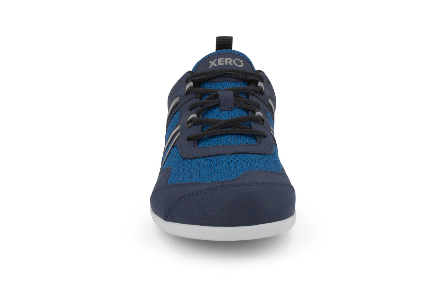 Xero Shoes Prio barfods løbesko/træningssko til mænd i farven mykonos blue, forfra