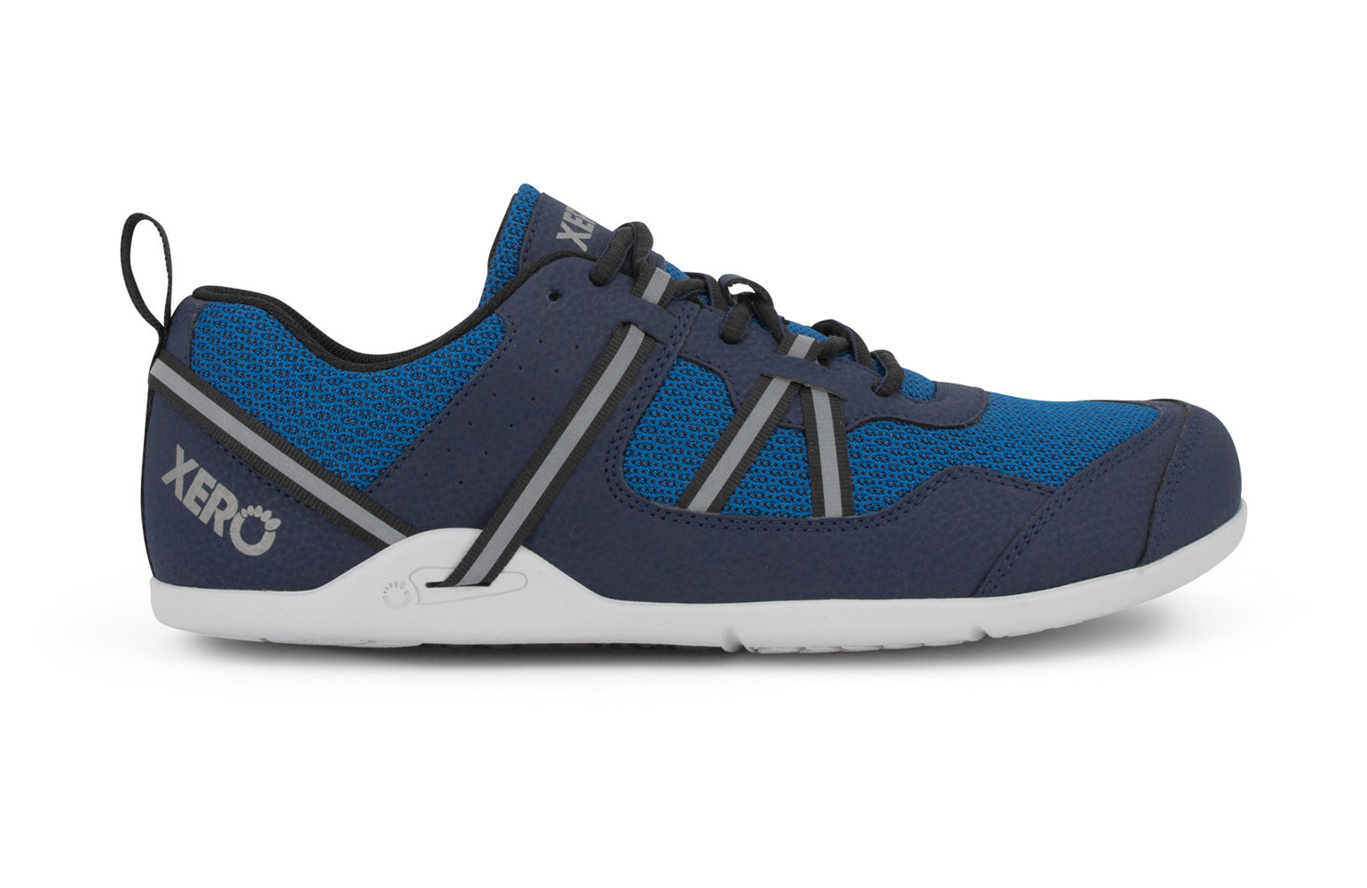 Xero Shoes Prio barfods løbesko/træningssko til mænd i farven mykonos blue, yderside