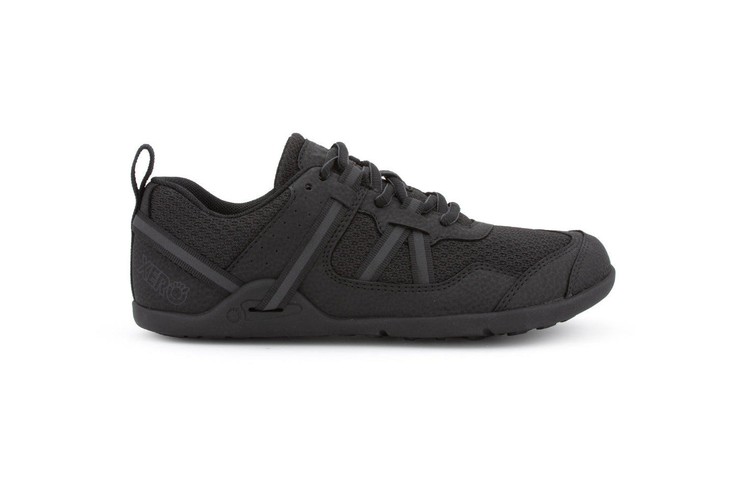 Xero Shoes Prio Kids barfods træningssko/sneakers til børn i farven black, yderside