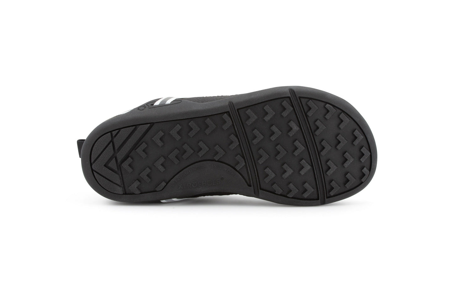 Xero Shoes Prio Kids barfods træningssko/sneakers til børn i farven black/white, saal