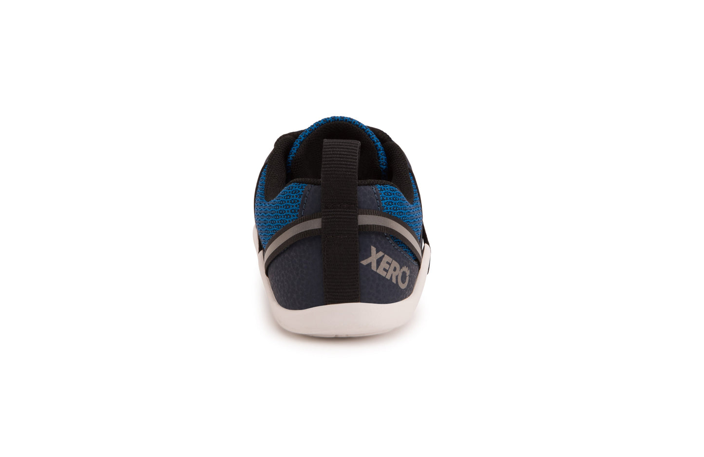 Xero Shoes Prio Kids barfods træningssko/sneakers til børn i farven mykonos blue, bagfra