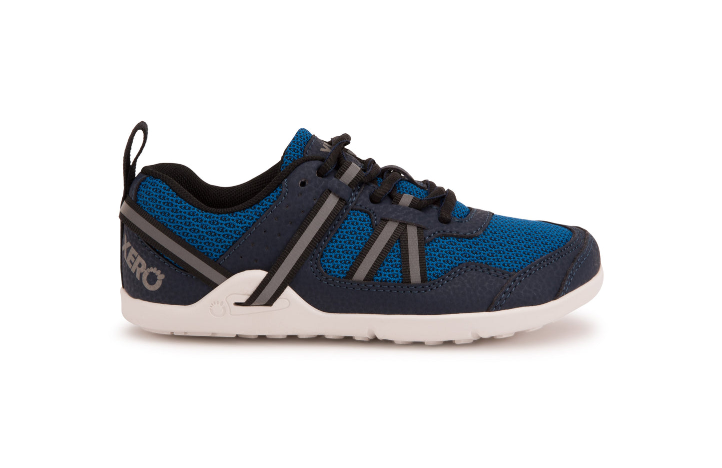 Xero Shoes Prio Kids barfods træningssko/sneakers til børn i farven mykonos blue, yderside