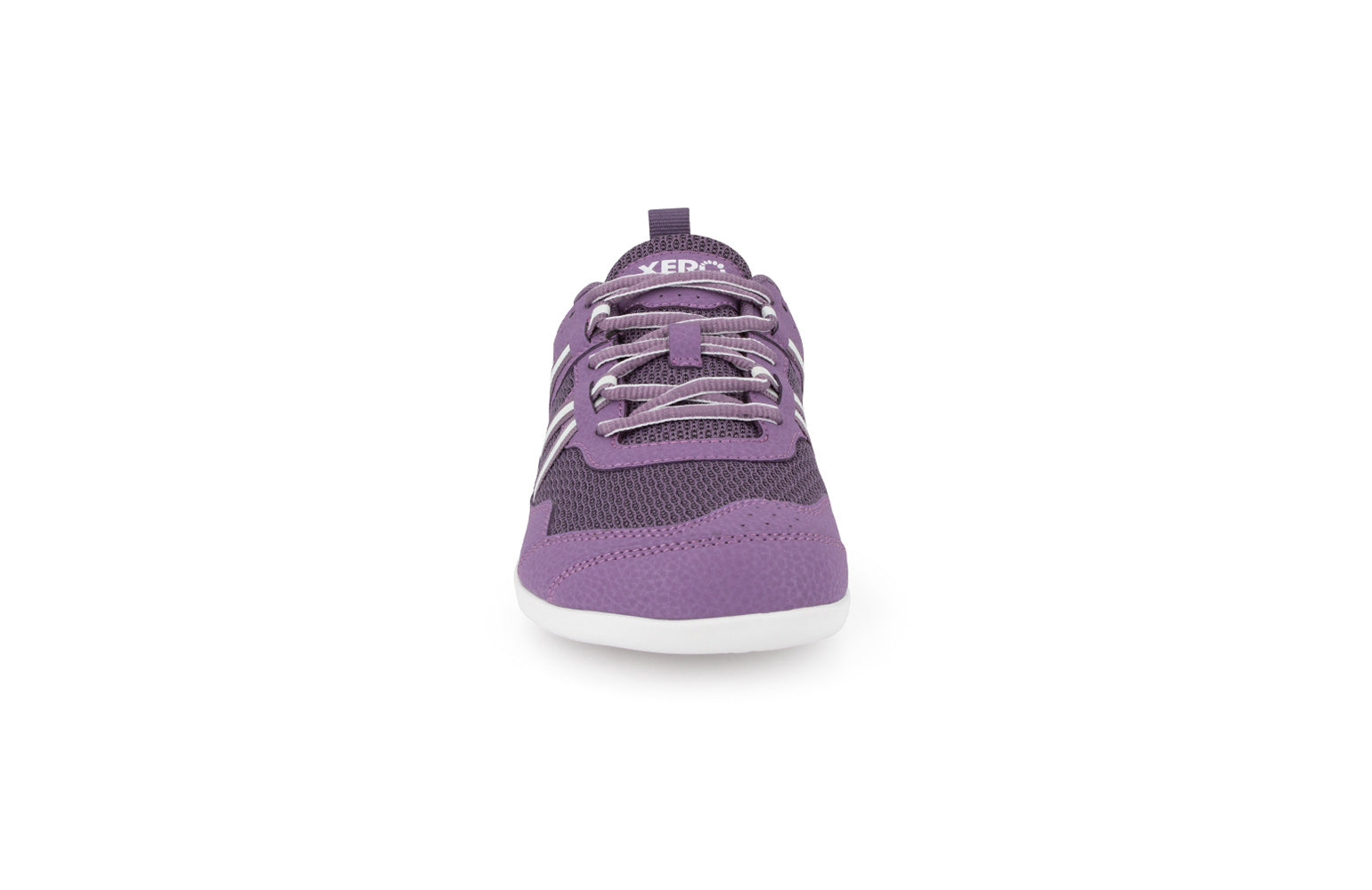 Xero Shoes Prio Kids barfods træningssko/sneakers til børn i farven violet, forfra