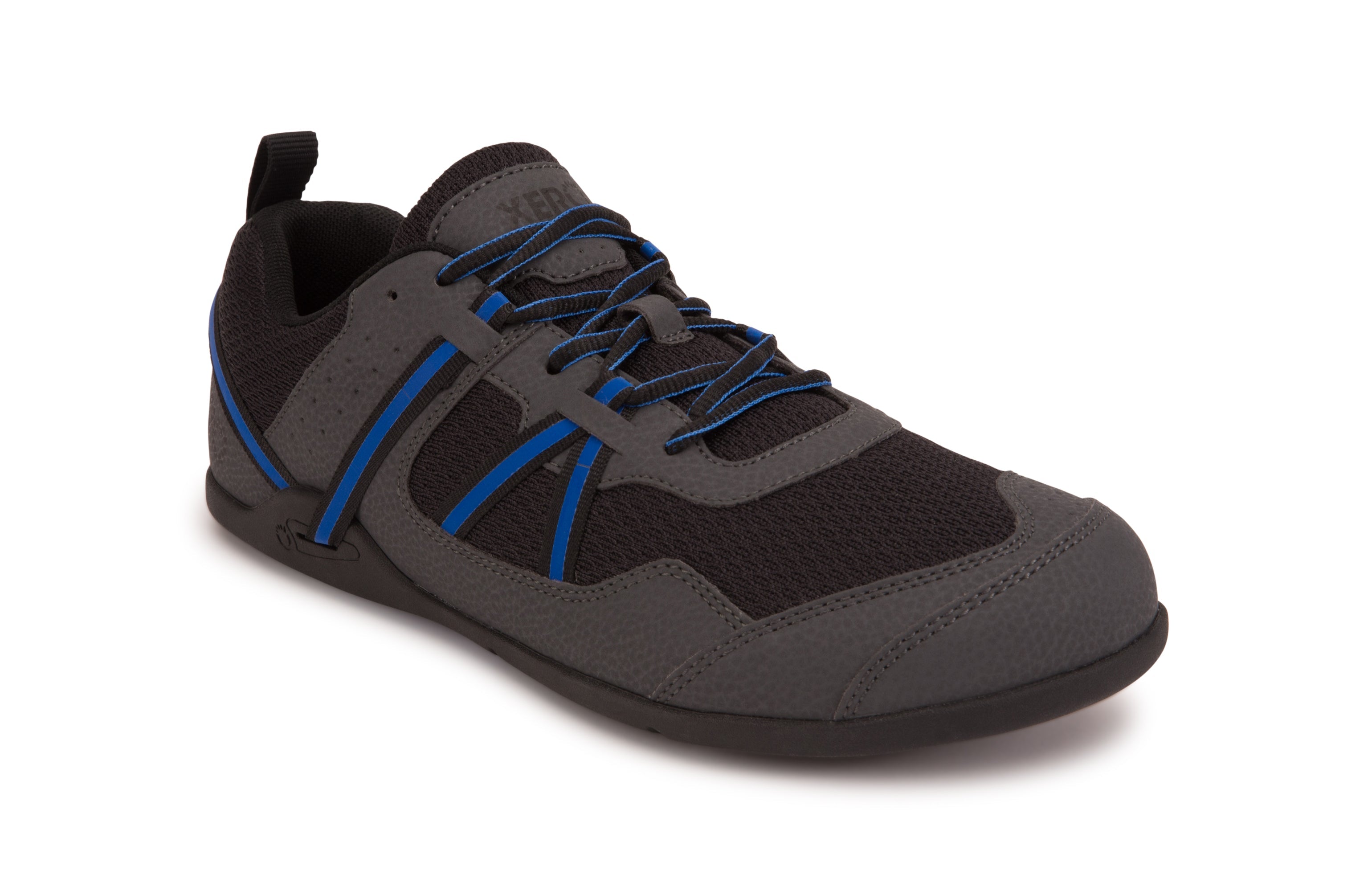 Xero Shoes Prio Womens barfods træningssko til kvinder i farven asphalt blue, vinklet
