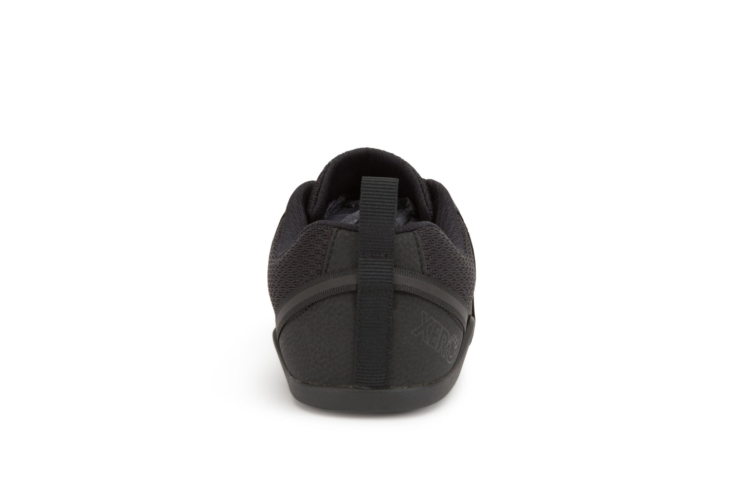 Xero Shoes Prio Womens barfods træningssko til kvinder i farven black, bagfra