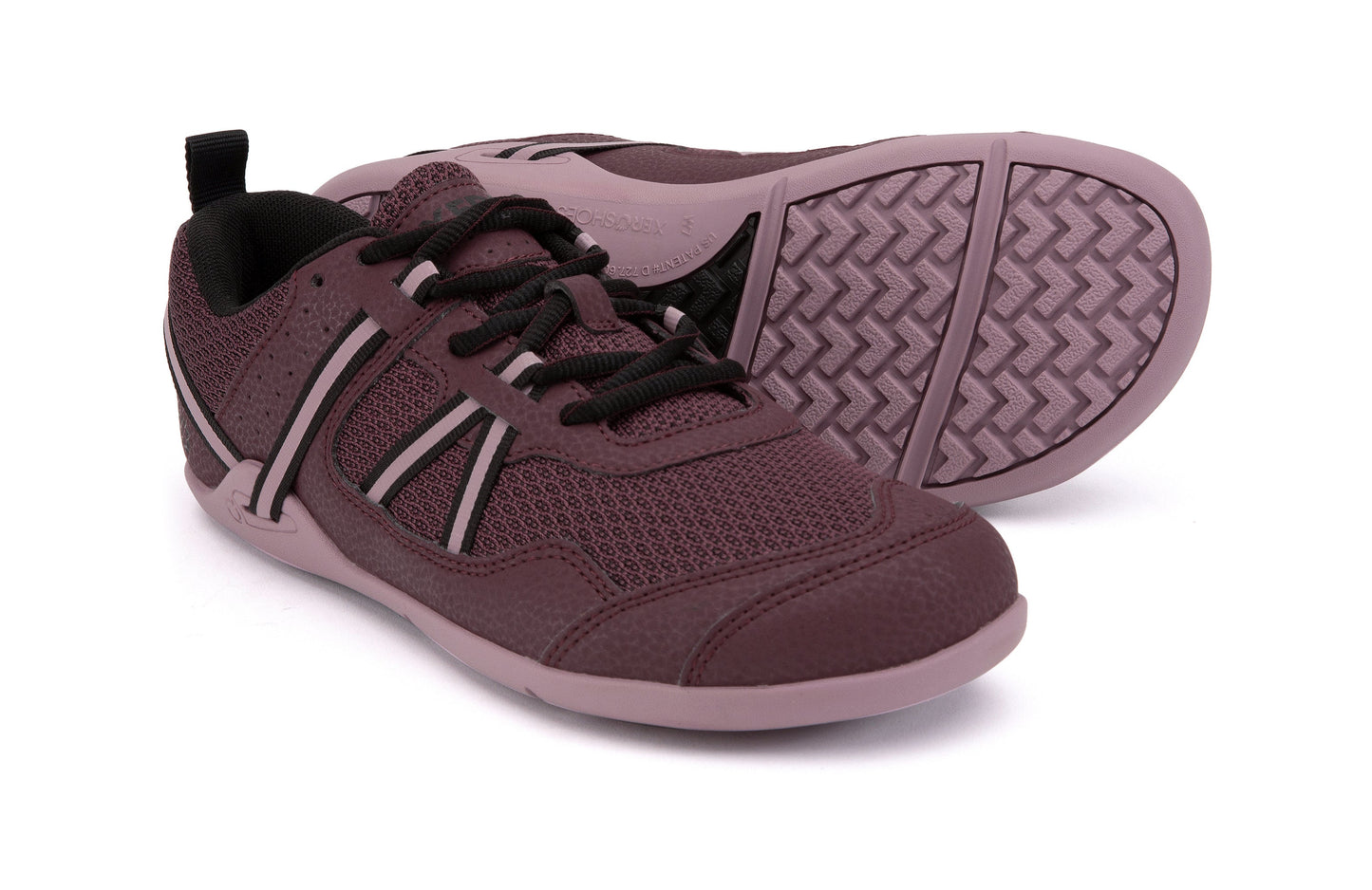 Xero Shoes Prio Womens barfods træningssko til kvinder i farven fig/elderberry, par