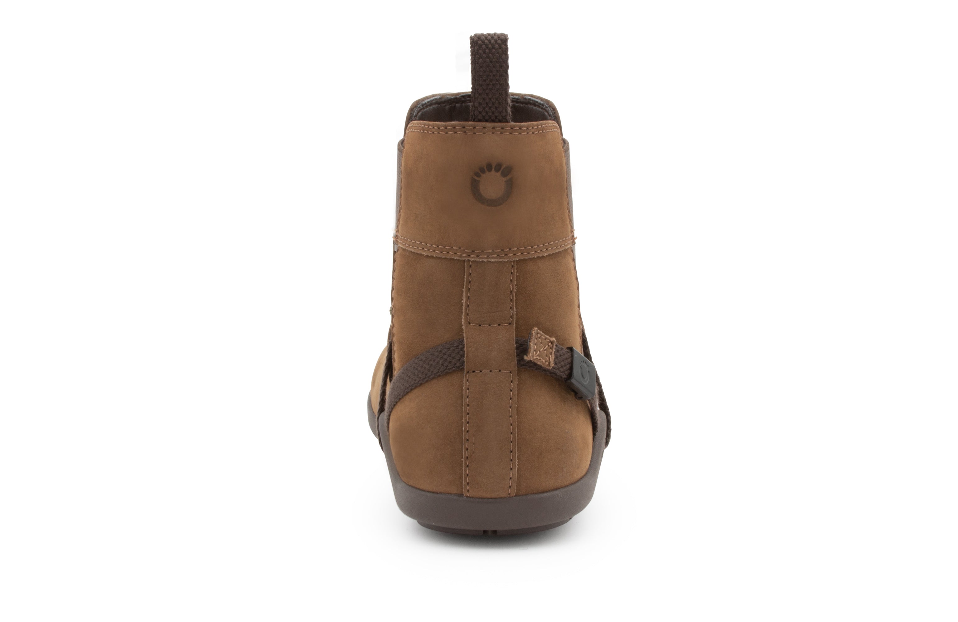 Xero Shoes Tari barfods chelsea vinterstøvler til kvinder i farven toffee, bagfra
