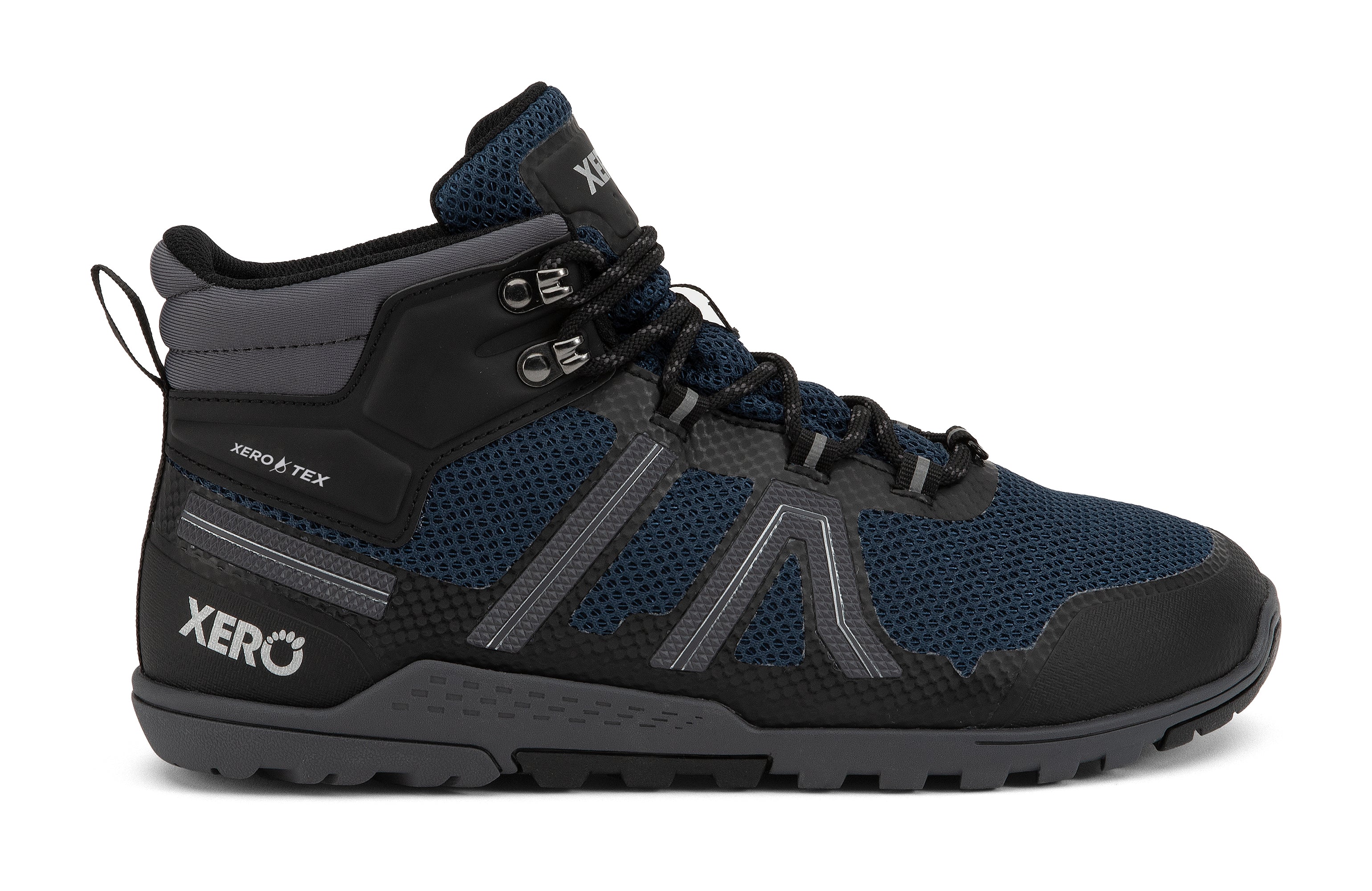 Xero Shoes Xcursion Fusion barfods støvler til mænd i farven moonlit blue / black, yderside